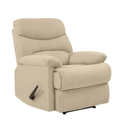 ProLounger Wall Hugger Recliner in Khaki Microfiber with Stitched Back