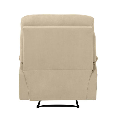 ProLounger Wall Hugger Recliner in Khaki Microfiber with Stitched Back