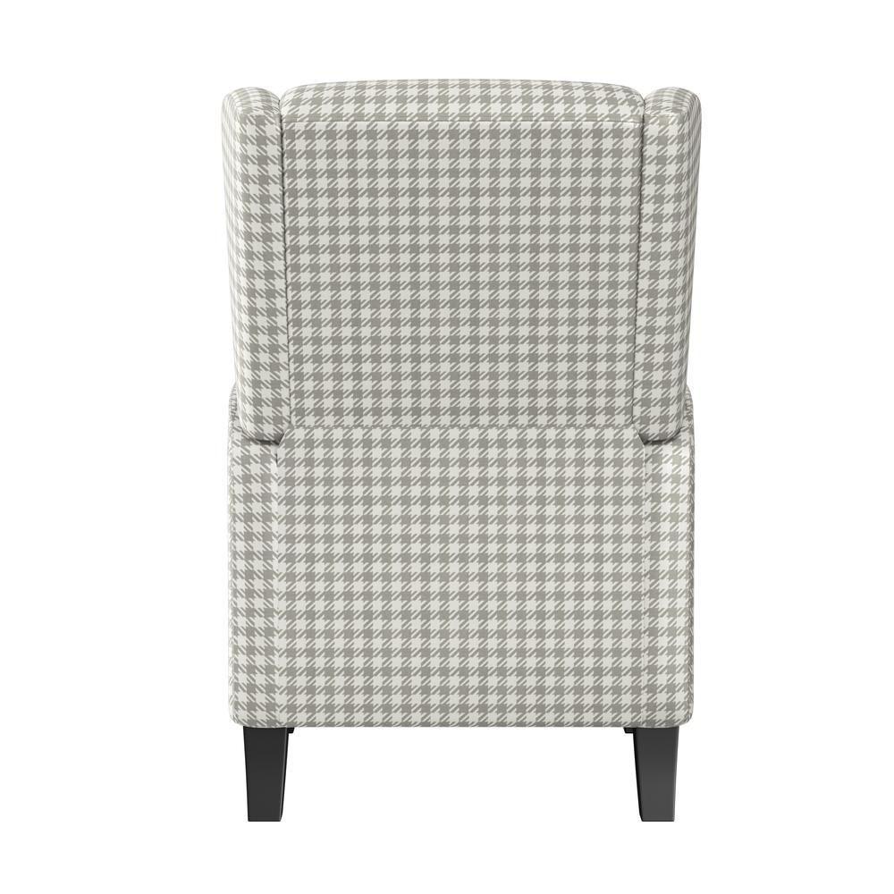 ProLounger Pushback Recliner in Grey Houndstooth Linen