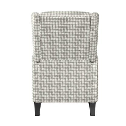 ProLounger Pushback Recliner in Grey Houndstooth Linen
