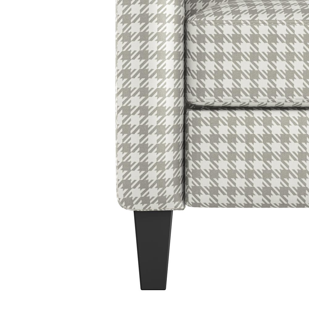 ProLounger Pushback Recliner in Grey Houndstooth Linen