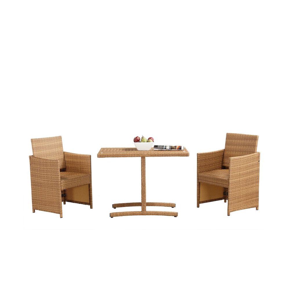 Honeymoon Outdoor Dining Set- Gold Oak