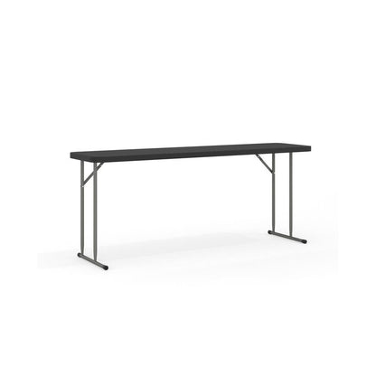 6-Foot Black Plastic Folding Training Table