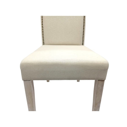 Florence Trestle Table and 4 Romero Parson Upholstered Chairs