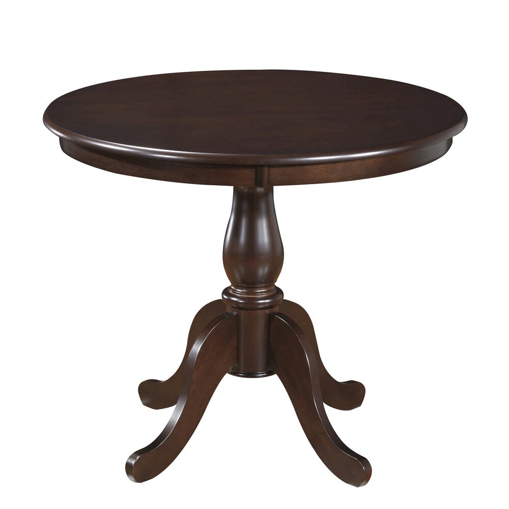 Fairview 36" Pedestal Dining Table with 4 Windsor Dining Chairs - Espresso