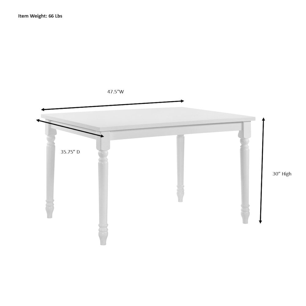Draven Farmhouse Dining Table with 4 Laurant Upholstered Dining Chairs