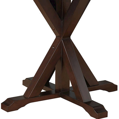 Monet X Base Dining Table with 2 Whitman Dining Chairs - Espresso