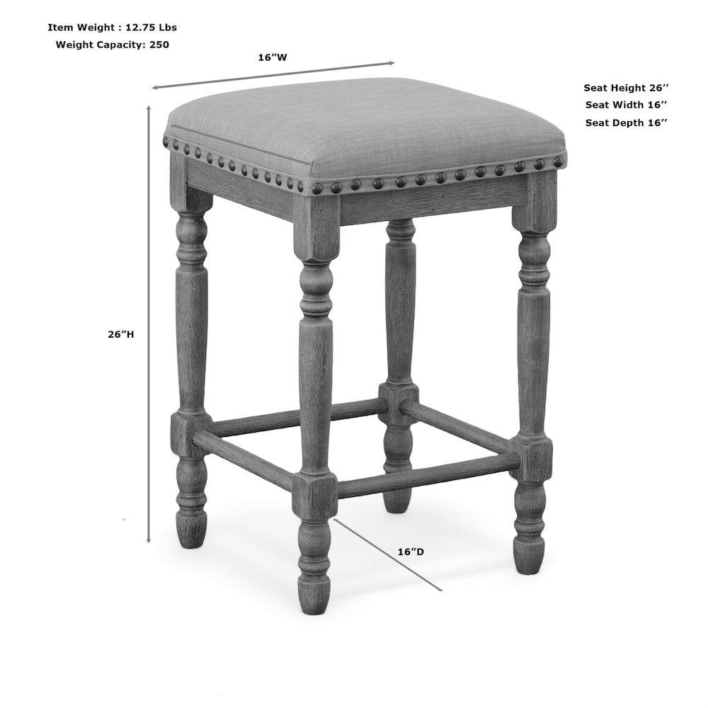 Brittany Bar Table with 2 Counter Stools - Vintage Walnut