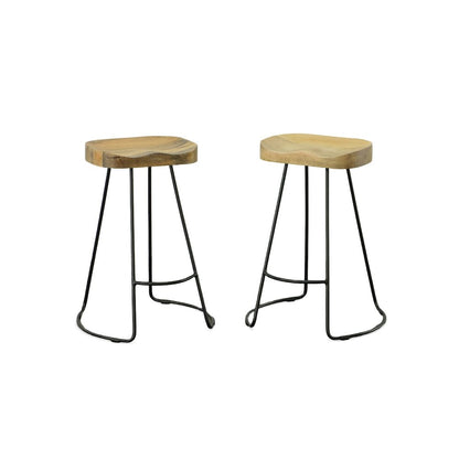 Fairview 30" Round Pedestal Bar Table with 2 Saga 25" Counter Stools