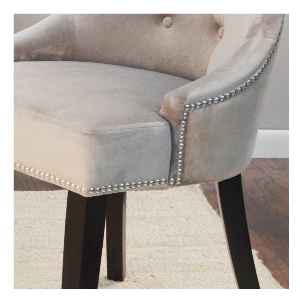 30" Round Marble Top Dining Table and 2 Julia Tufted Back Upholstered Chairs