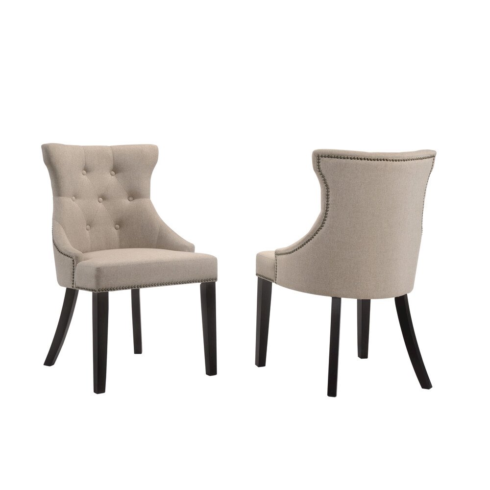 36" Round Marble Top Dining Table and 4 Julia Tufted Back Upholstered Chairs