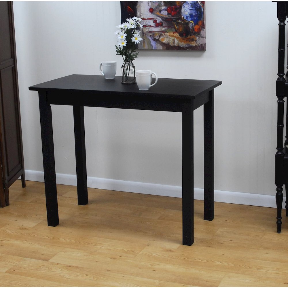 Tavern Pub Bar with 2 Counter Stools - Antique Black and Chestnut