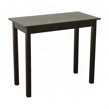 FurniFact Pub Table with Rubberwood Legs and Rectangular Top, Espresso