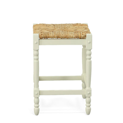 Tavern Pub Bar with 2 Counter Stools - Antique White