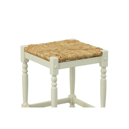 Tavern Pub Bar with 2 Counter Stools - Antique White