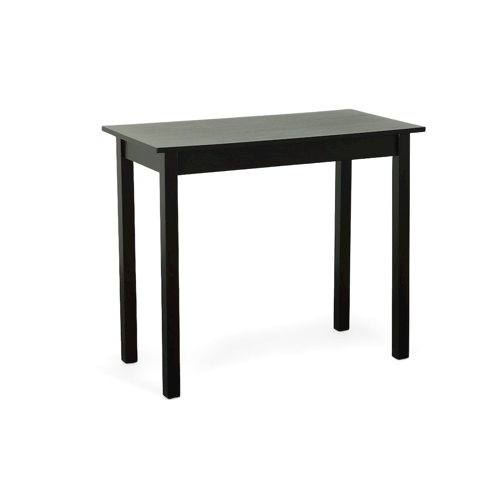 Tavern Pub Bar with 2 Counter Stools - Antique Black and Natural Mango