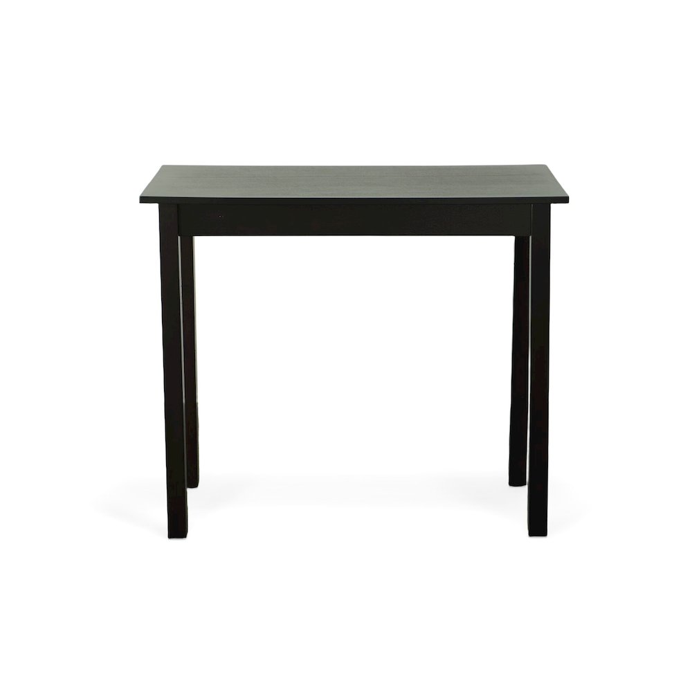 Tavern Pub Bar with 2 Counter Stools - Antique Black and Natural Mango