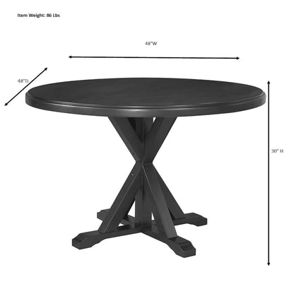 Monet X Base Dining Table with 2 Whitman Dining Chairs - Espresso