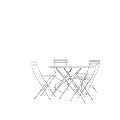 Bistro Folding Outdoor Chair Set - Set of 2 - White
