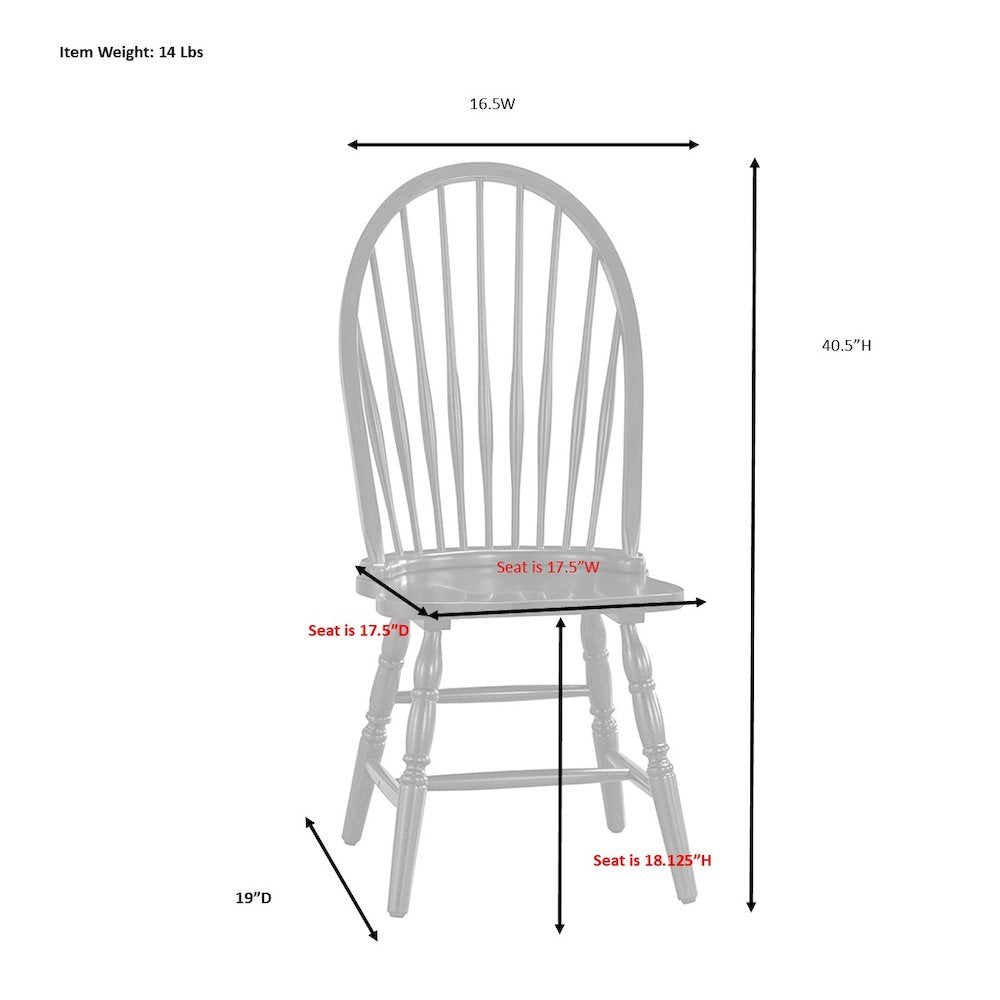 Fairview 36" Pedestal Dining Table with 2 Windsor Dining Chairs - Pure White
