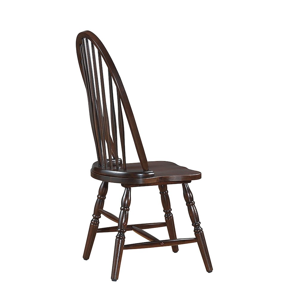 Fairview 42" Pedestal Dining Table with 4 Windsor Dining Chairs - Espresso