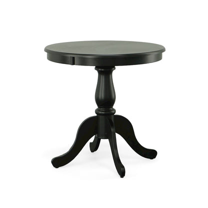 Fairview 30" Pedestal Dining Table with 2 Whitman Dining Chairs - Antique Black