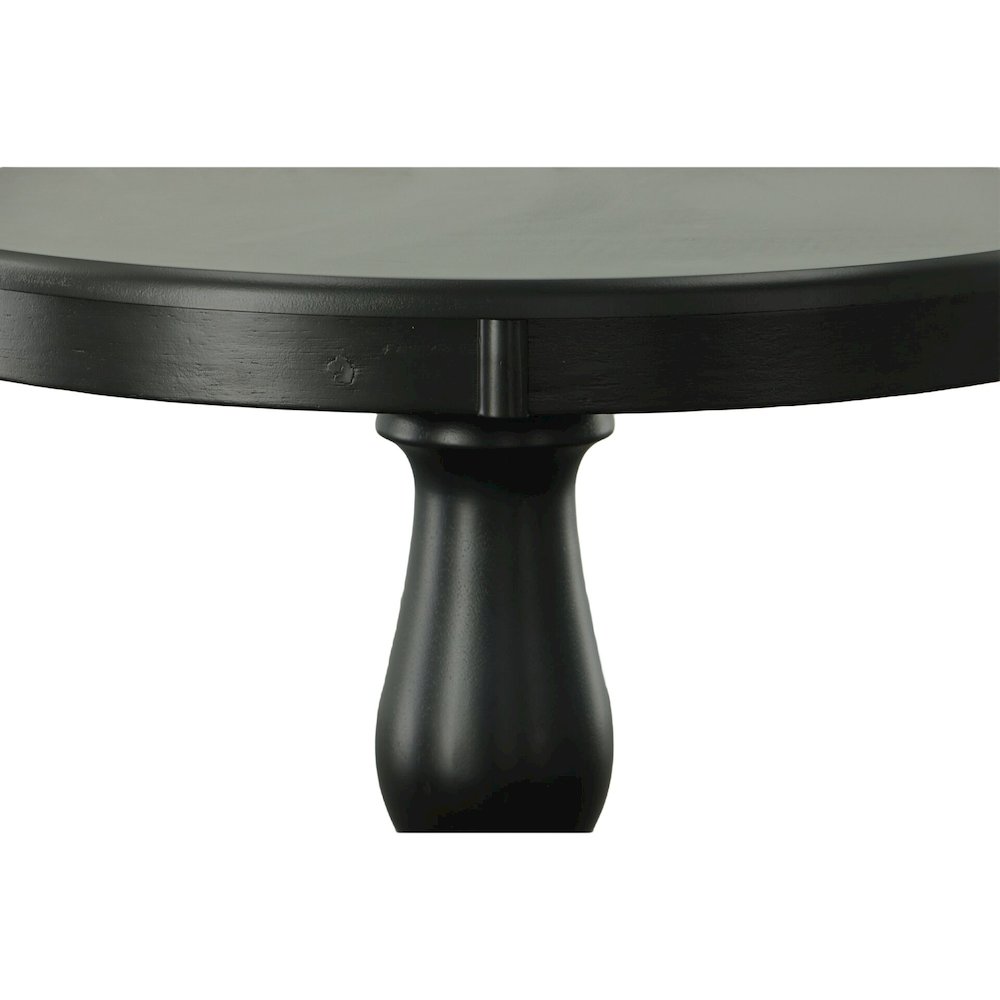 Fairview 30" Pedestal Dining Table with 2 Whitman Dining Chairs - Antique Black