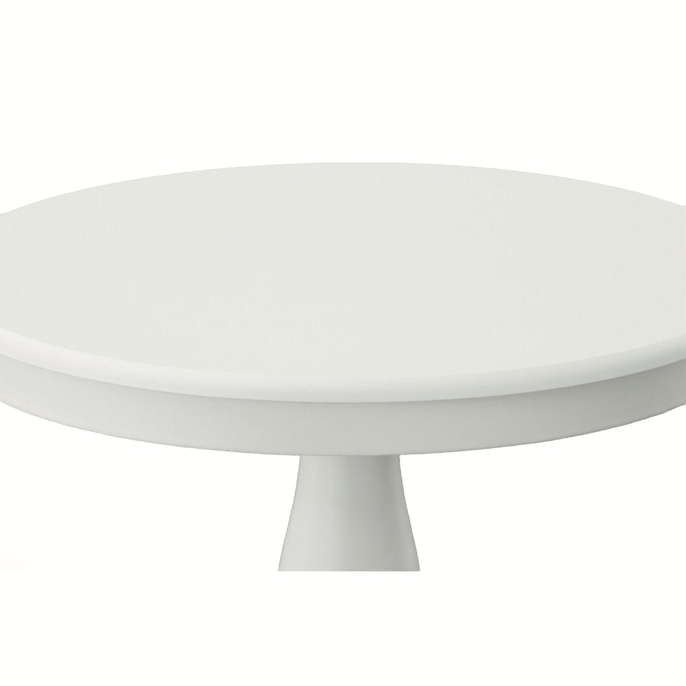 Fairview 30" Pedestal Dining Table with 2 Windsor Dining Chairs - Pure White