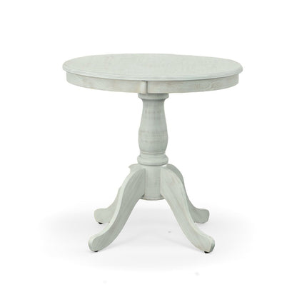 Fairview 30" Pedestal Dining Table with 2 Vera Dining Chairs - Whitewash