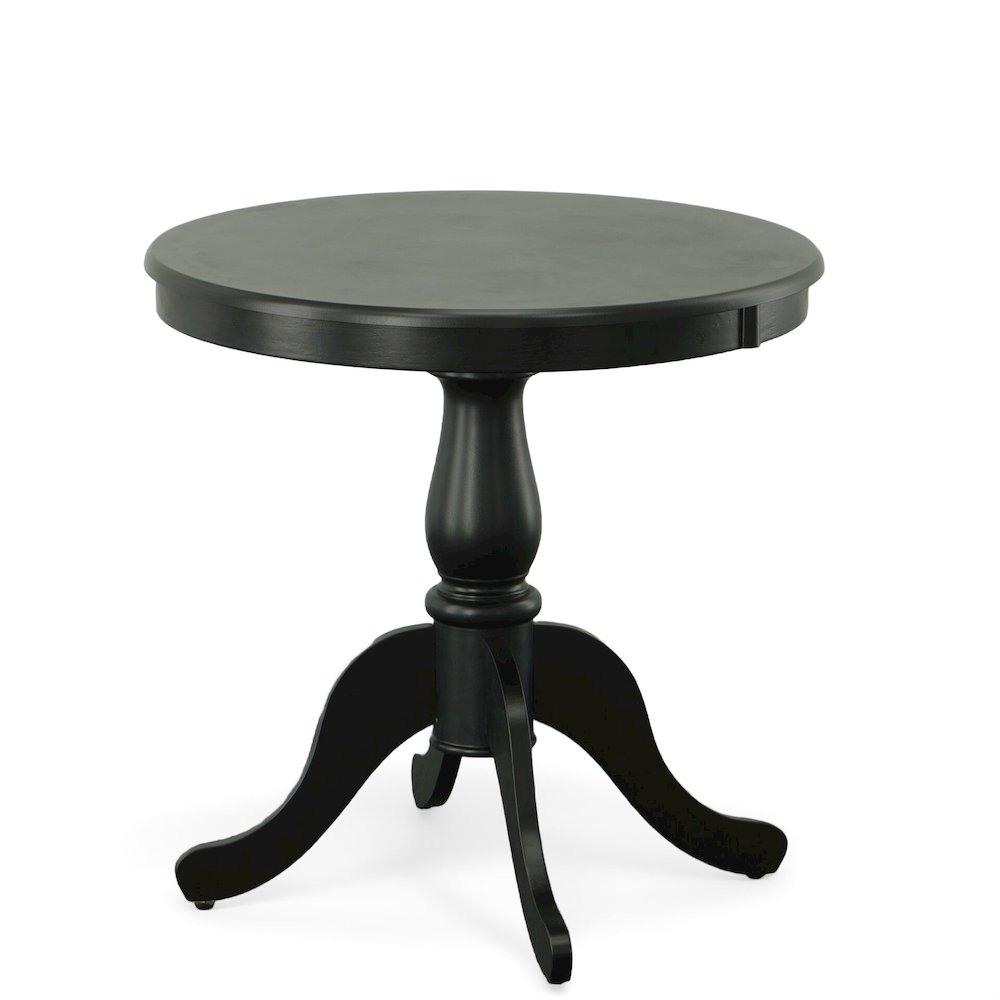 Fairview 36" Pedestal Dining Table with 4 Whitman Dining Chairs - Antique Black