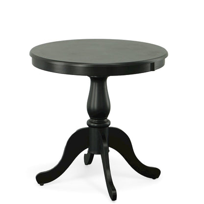 Fairview 36" Pedestal Dining Table with 4 Whitman Dining Chairs - Antique Black