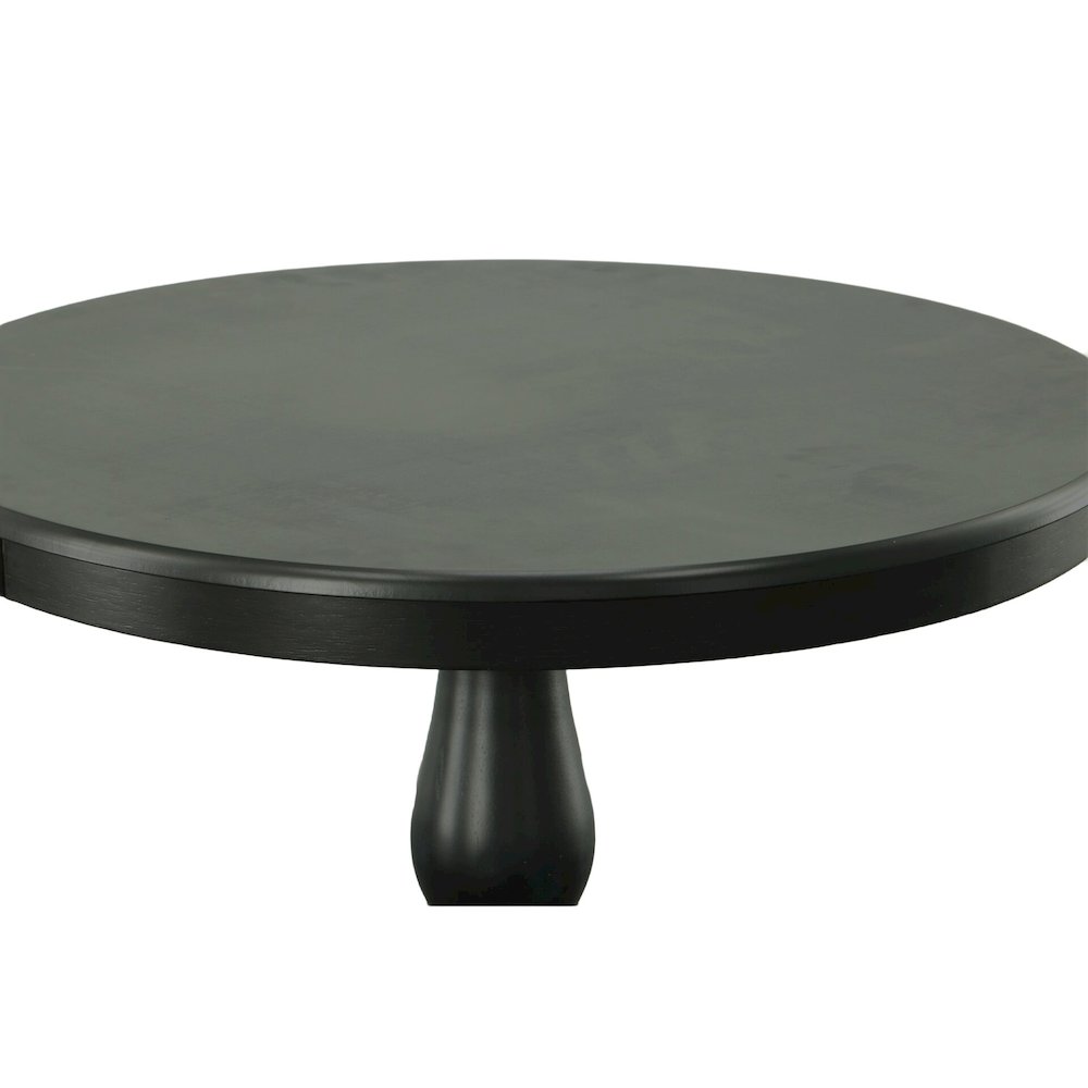 Fairview 36" Pedestal Dining Table with 4 Whitman Dining Chairs - Antique Black