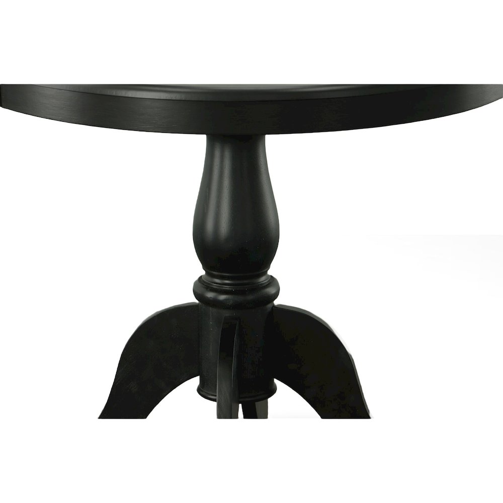 Fairview 36" Pedestal Dining Table with 4 Whitman Dining Chairs - Antique Black