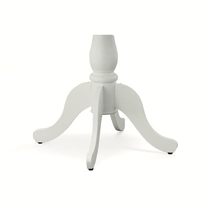 Fairview 36" Pedestal Dining Table with 2 Windsor Dining Chairs - Pure White