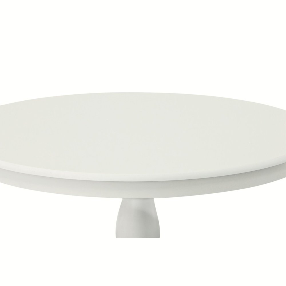 Fairview 42" Pedestal Dining Table with 4 Windsor Dining Chairs - Pure White
