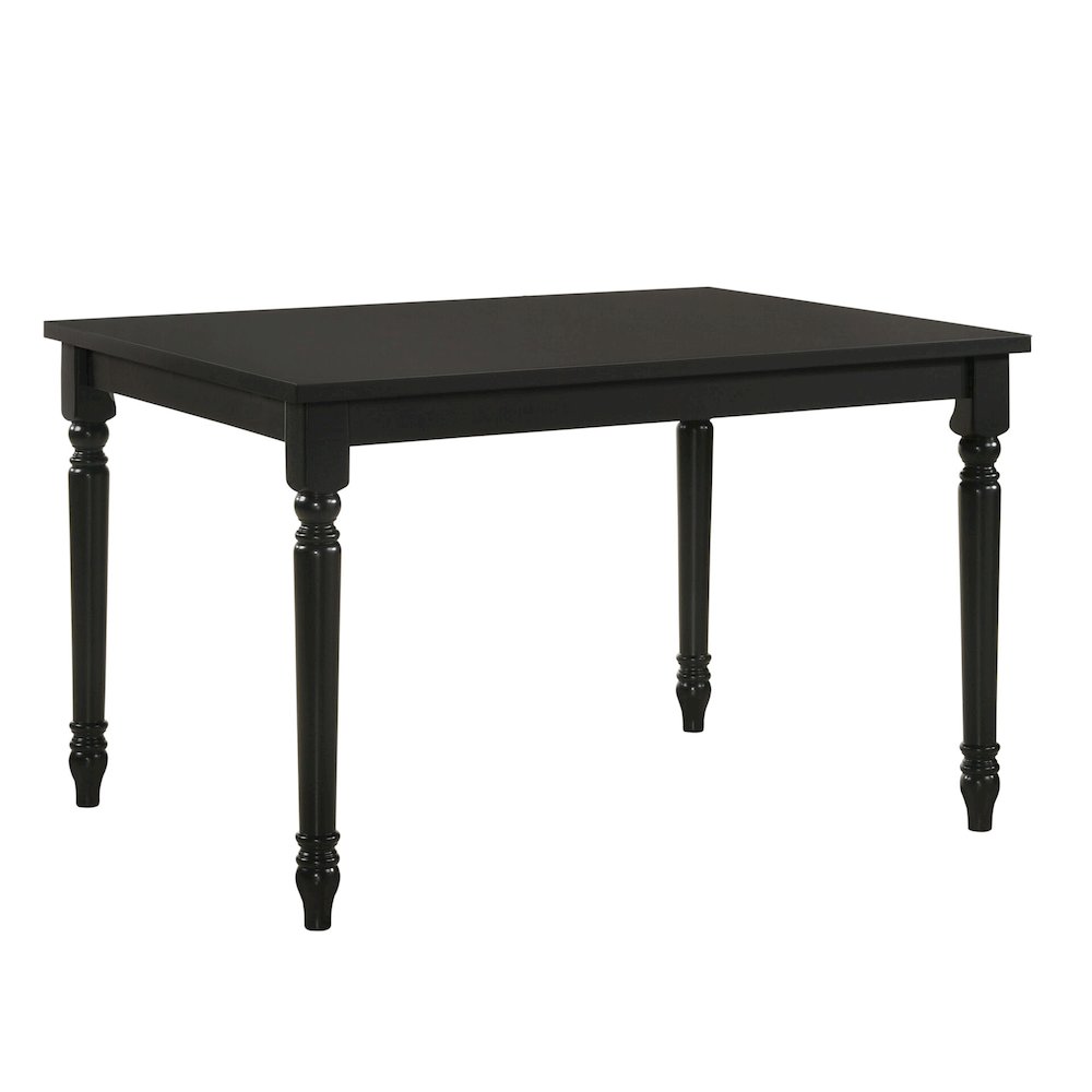 Draven Farmhouse Dining Table with 4 Laurant Upholstered Dining Chairs