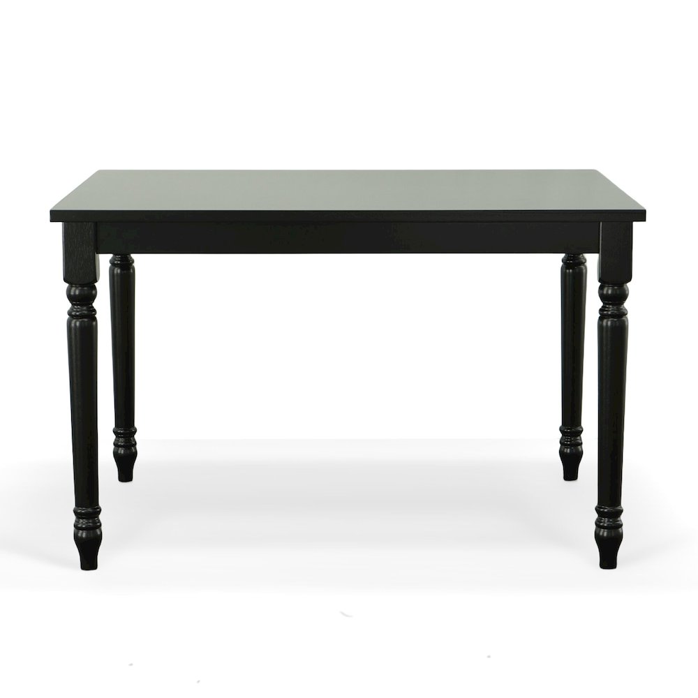 Draven Farmhouse Dining Table with 4 Laurant Upholstered Dining Chairs