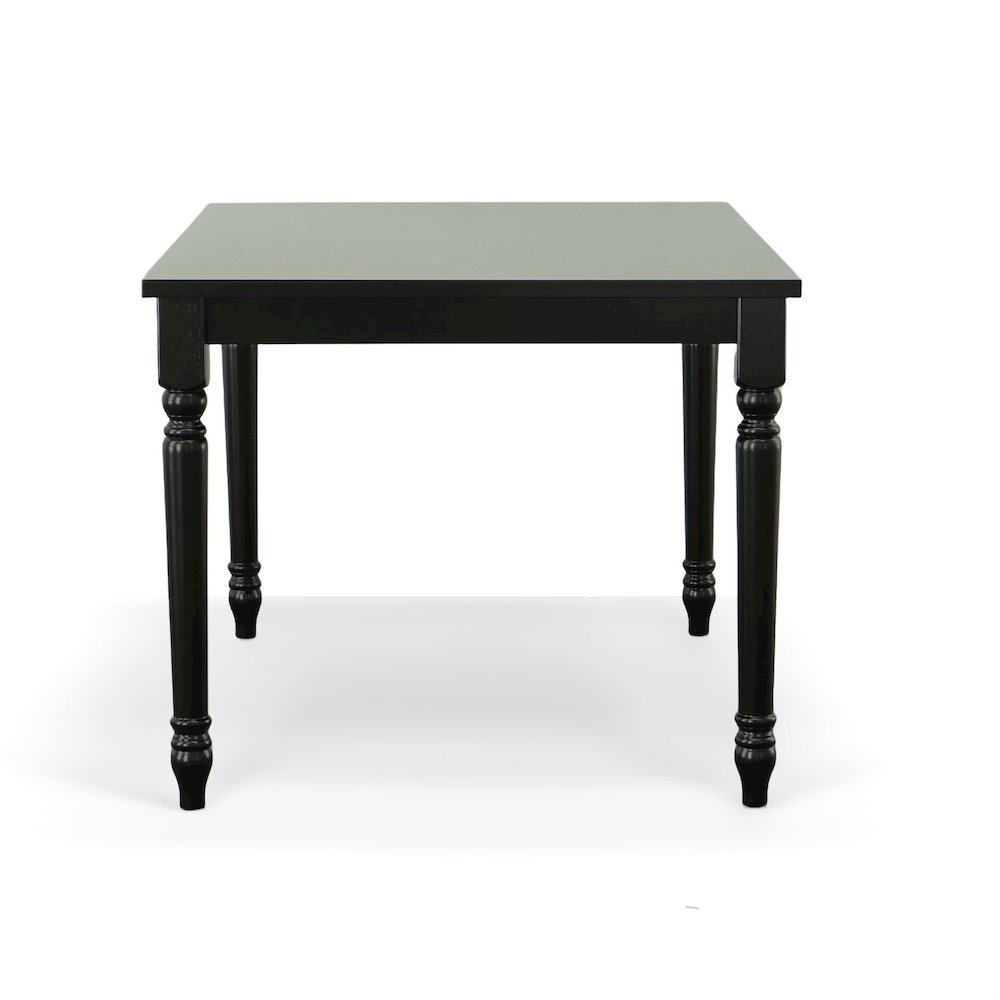 Draven Farmhouse Dining Table with 4 Laurant Upholstered Dining Chairs