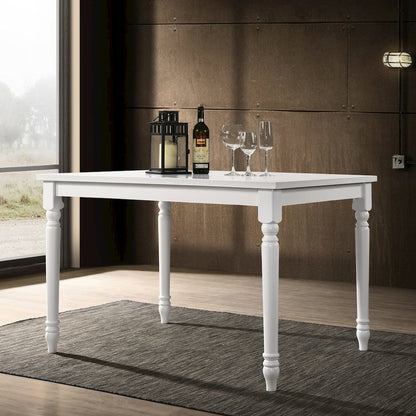Draven Farmhouse Dining Table with 4 Laurant Upholstered Dining Chair