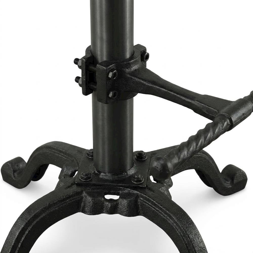Cast Iron Tractor Seat Barstool with Adjustable Counter Height, Black