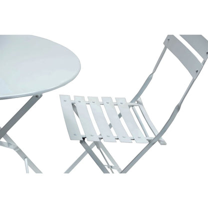 Bistro 30" Round Table Outdoor Set - Set of 3 - White