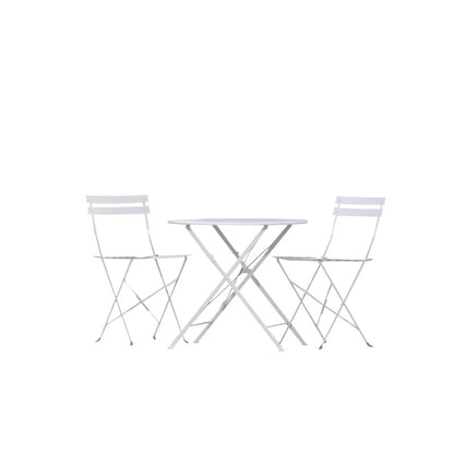 Bistro Folding Outdoor Chair Set - Set of 2 - White