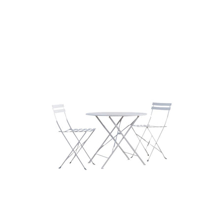 Bistro Folding Outdoor Chair Set - Set of 2 - White