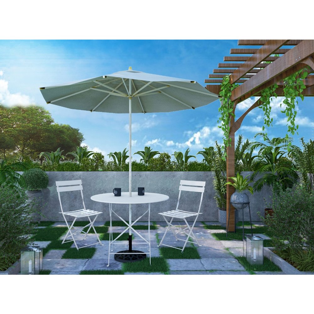 Bistro Folding Outdoor Chair Set - Set of 2 - White