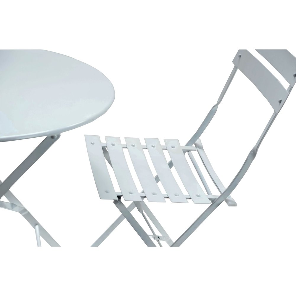Bistro Folding Outdoor Chair Set - Set of 2 - White