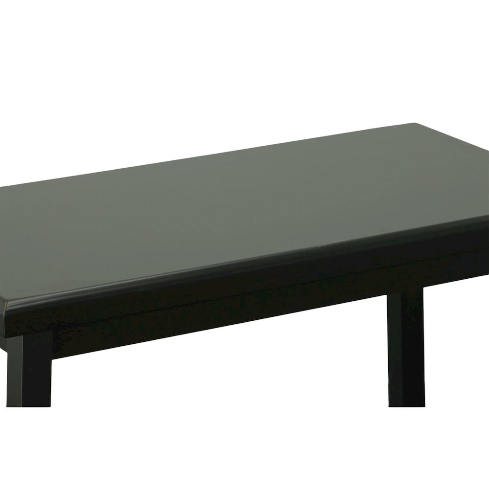 Asian Thick Top 42" x 22" Bar Table - Antique Black
