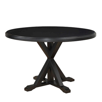Monet X Base Dining Table with 2 Whitman Dining Chairs - Antique Black