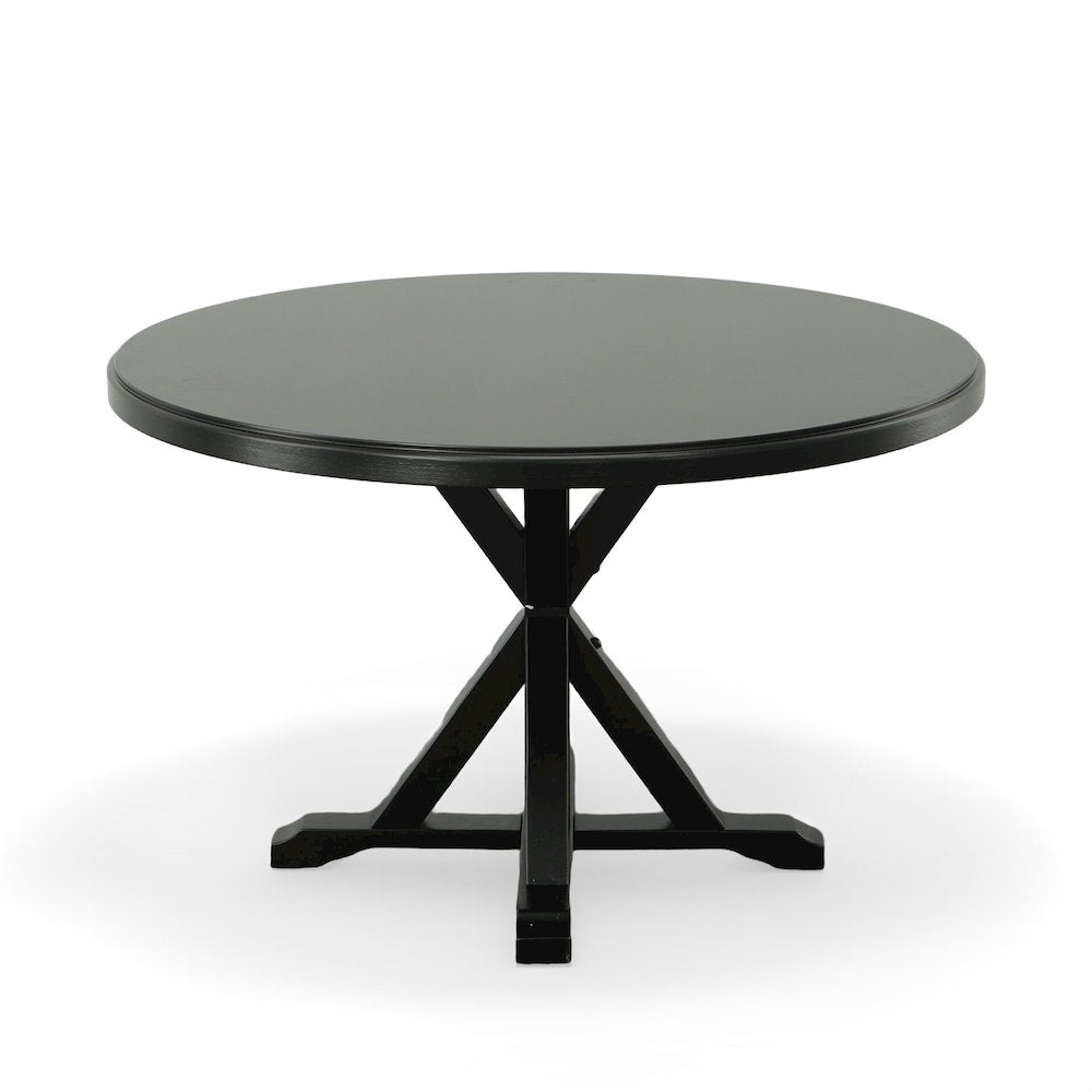 Monet X Base Dining Table with 2 Whitman Dining Chairs - Antique Black