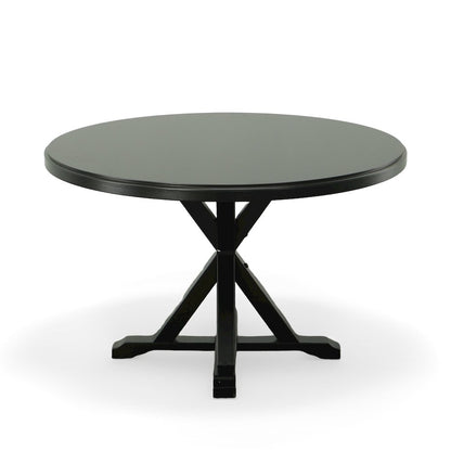 Monet X Base Dining Table with 2 Whitman Dining Chairs - Antique Black