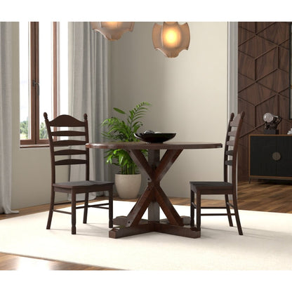 Monet X Base Dining Table with 2 Whitman Dining Chairs - Espresso